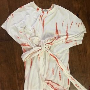 Zara toe front t-shirt tie dye dress